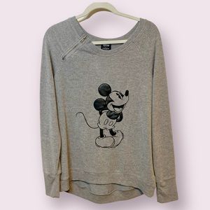 Disney Collection by David Lerner New York Mickey Mouse Sweatshirt Gray Medium
